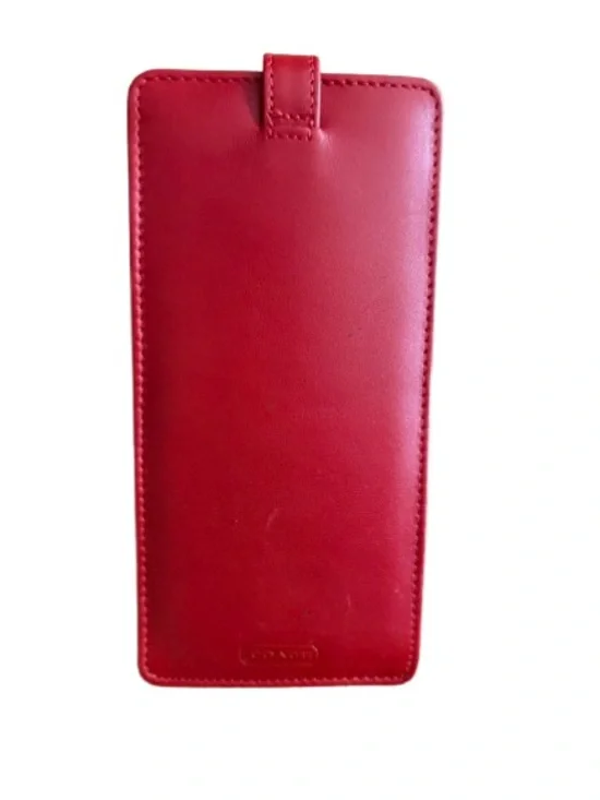Vintage Coach Slim Red Leather Eyeglass Case - Picture 2 of 5